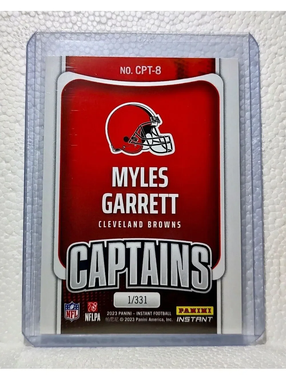 Myles Garrett 2023 Panini NFL Captain #8 Football Card Cleveland Browns 1/331